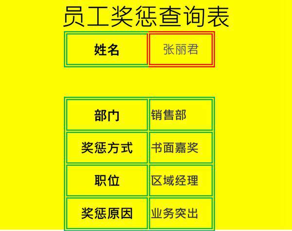 员工奖惩查询表