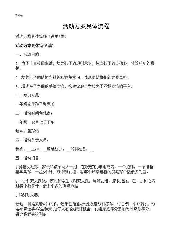 活动方案具体流程3篇