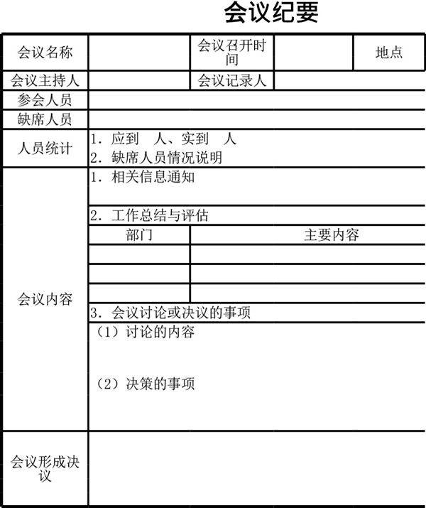 会议纪要