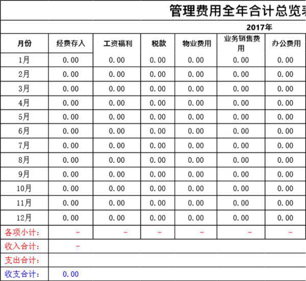企业单位现金出纳账模板