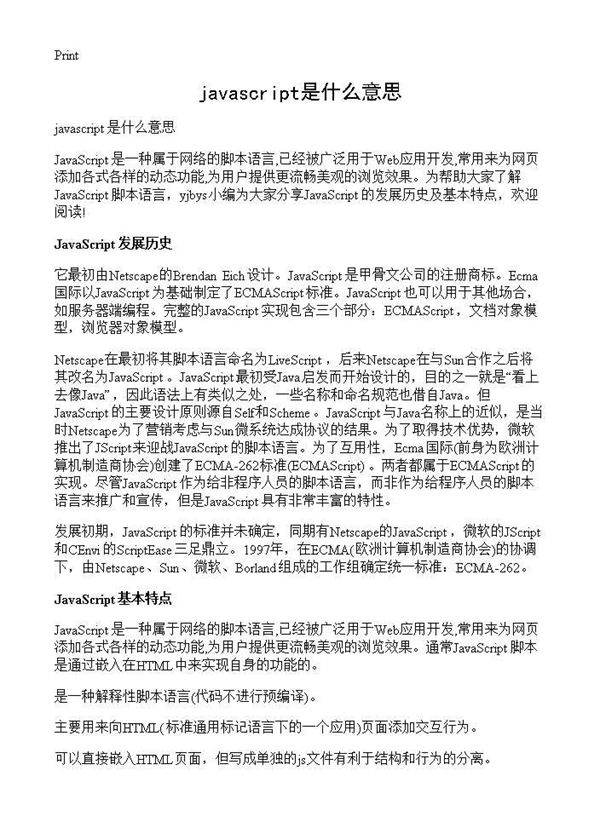 javascript是什么意思