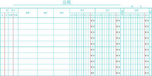 自动填充帐页模板