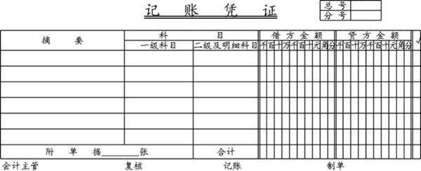 记账凭证