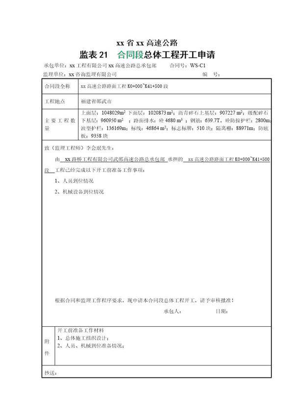 开工 施组审批表