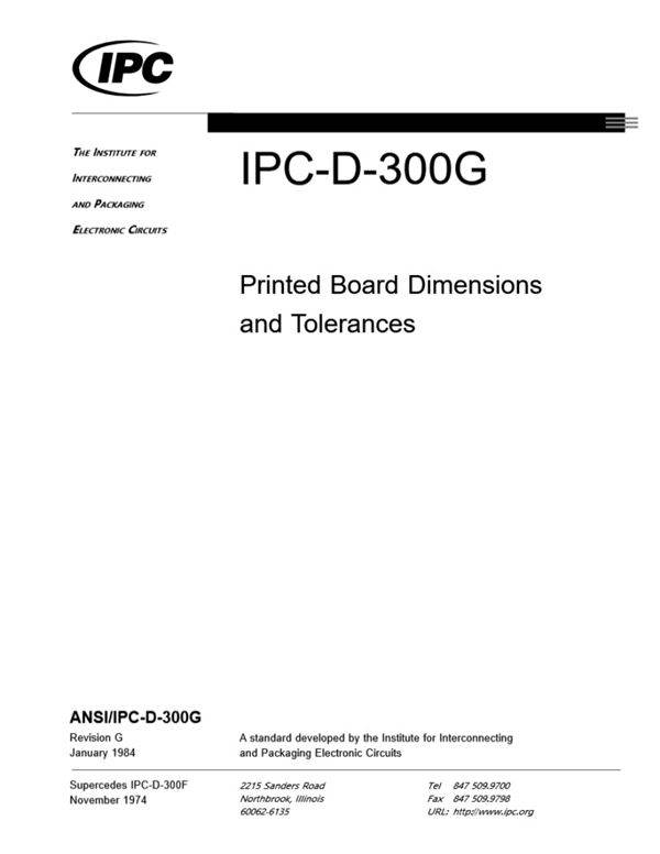 IPC-D-300G(L)刚性印制板的尺寸公差(英文版)