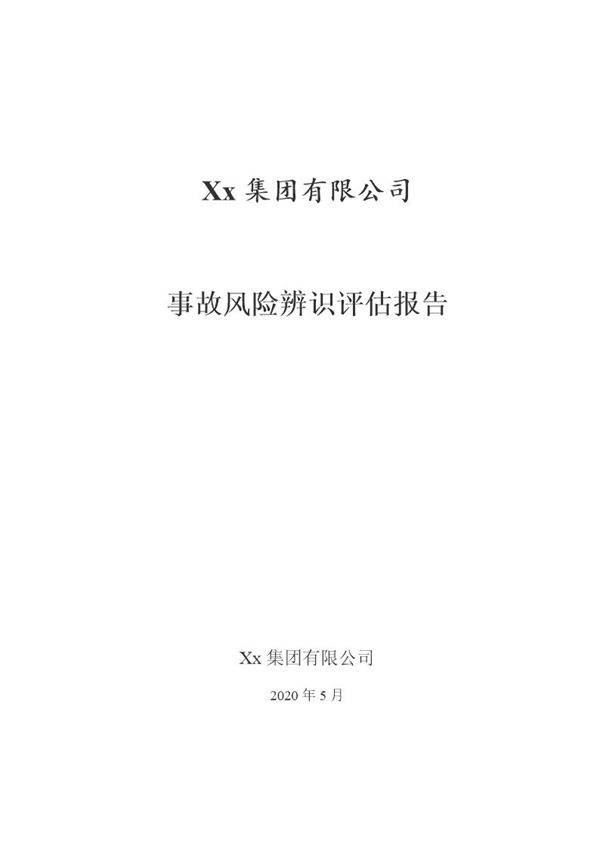 xx集团有限公司风险评估报告,2022版