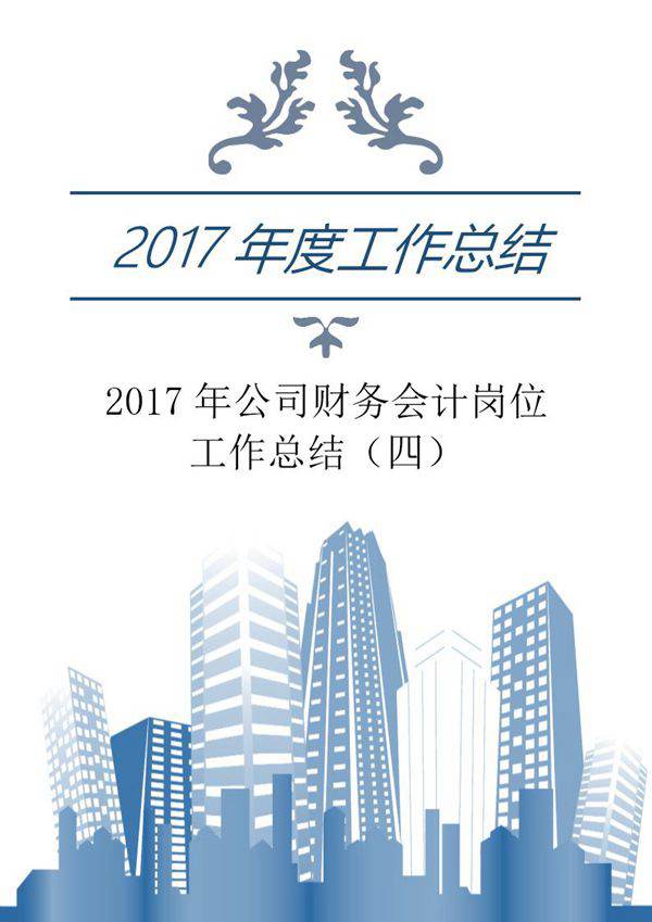 年公司财务会计岗位工作总结(四)