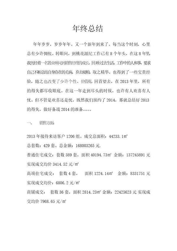 房地产销售经理年终总结