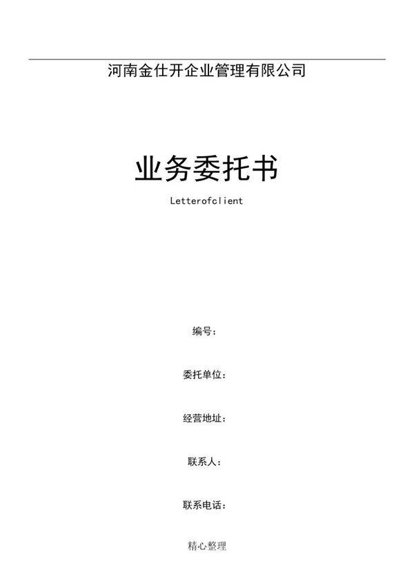 公司的代账协议模板合同