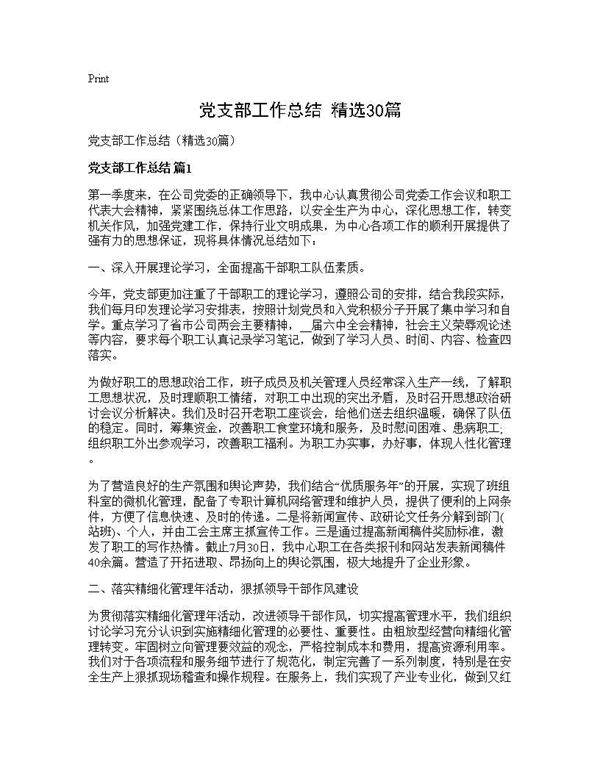 党支部工作总结(精选30篇)