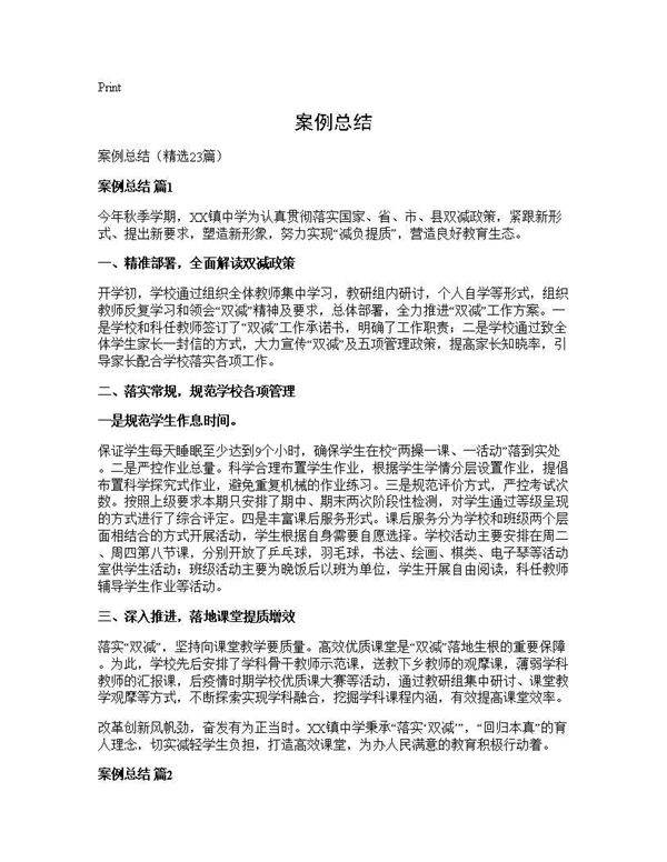 案例总结23篇