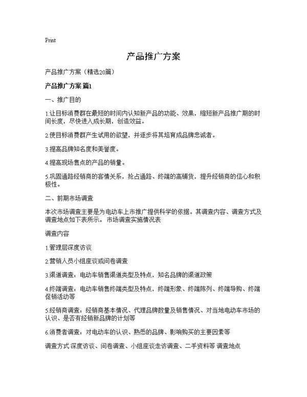 产品推广方案20篇