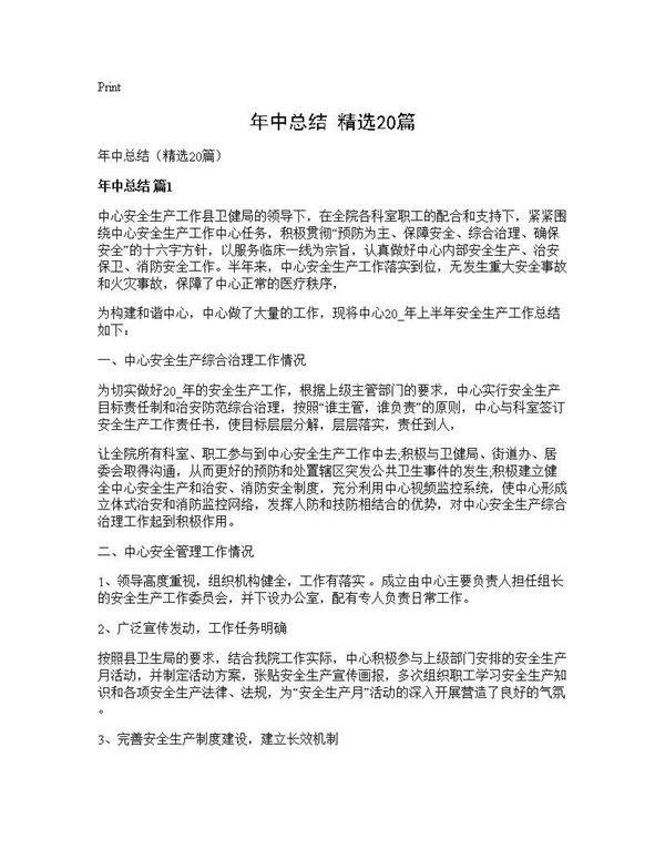 年中总结(精选20篇)