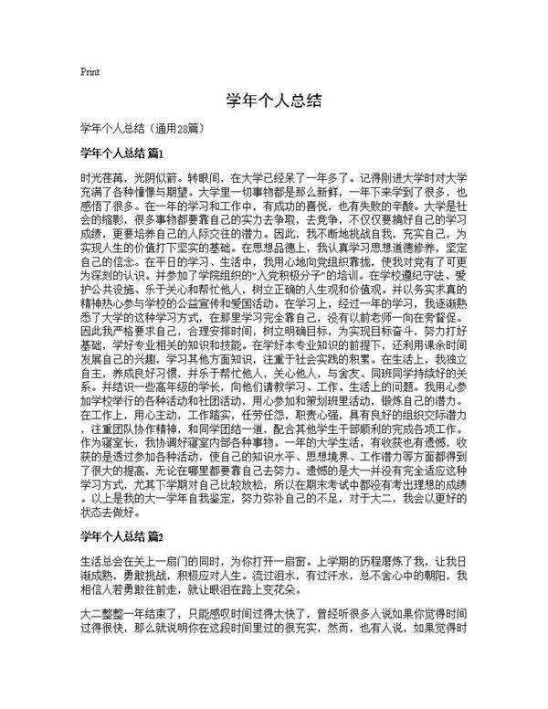 学年个人总结28篇