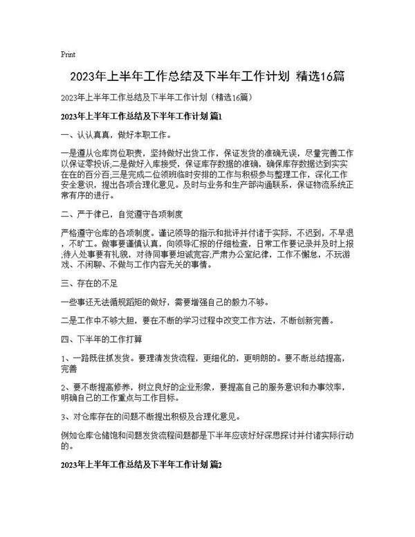 2025年上半年工作总结及下半年工作计划(精选16篇)