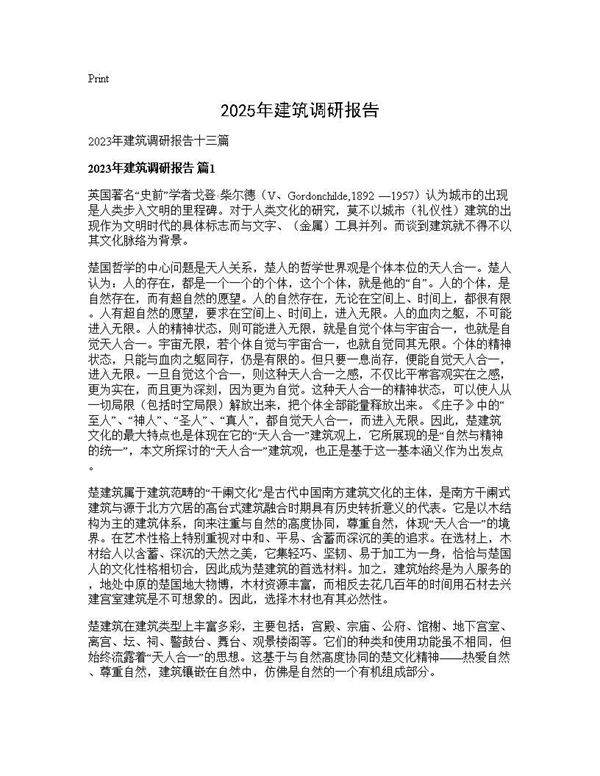 2025年建筑调研报告