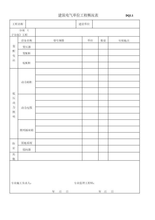 建筑电气工程施工现场质量管理记录