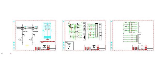 CAD版 储能并网柜图纸(含一次 二次电气原理图)