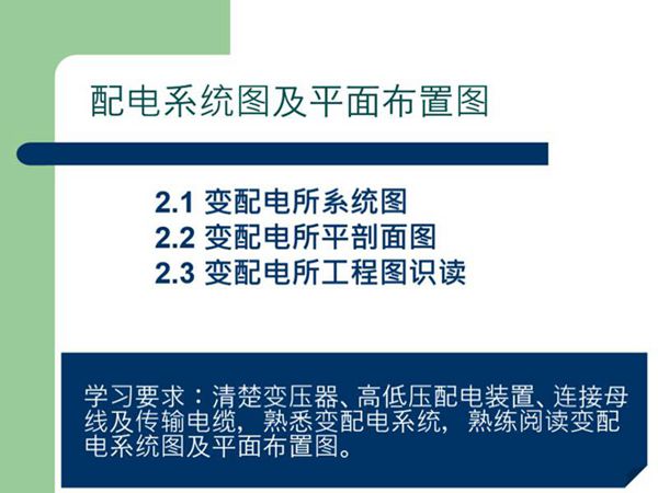 变配电系统图及平面布置图