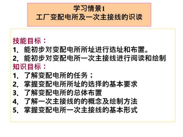 工厂变配电所一次主接线的识读
