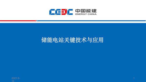 储能电站关键技术与应用