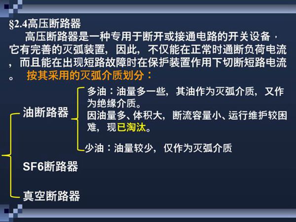高压断路器的构造及工作原理