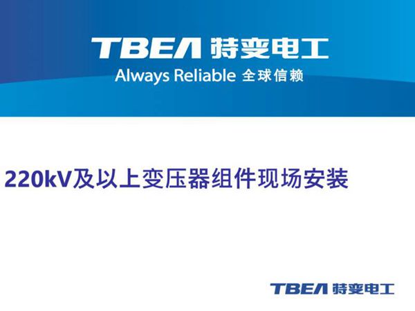 特变电工220kV及以上变压器组件现场安装