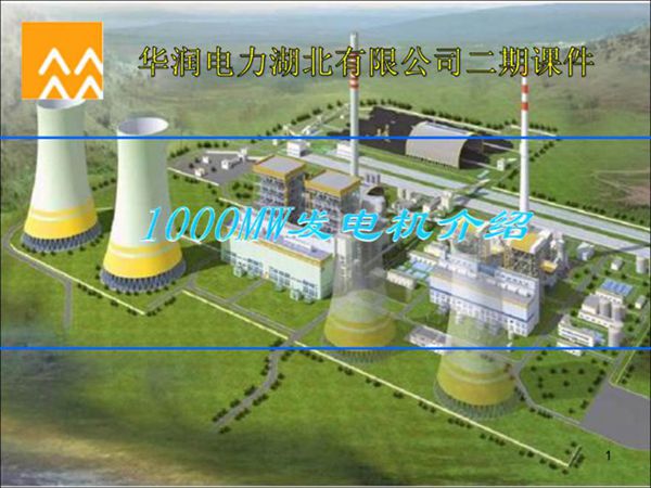 1000MW机组发电机介绍解析