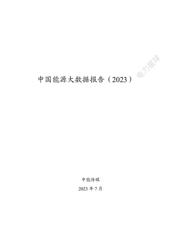 中国能源大数据报告(2023)88页