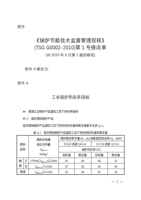 质检总局关于发布《锅炉节能技术监督管理规程》第1号修改单的公告(2016年第113号)