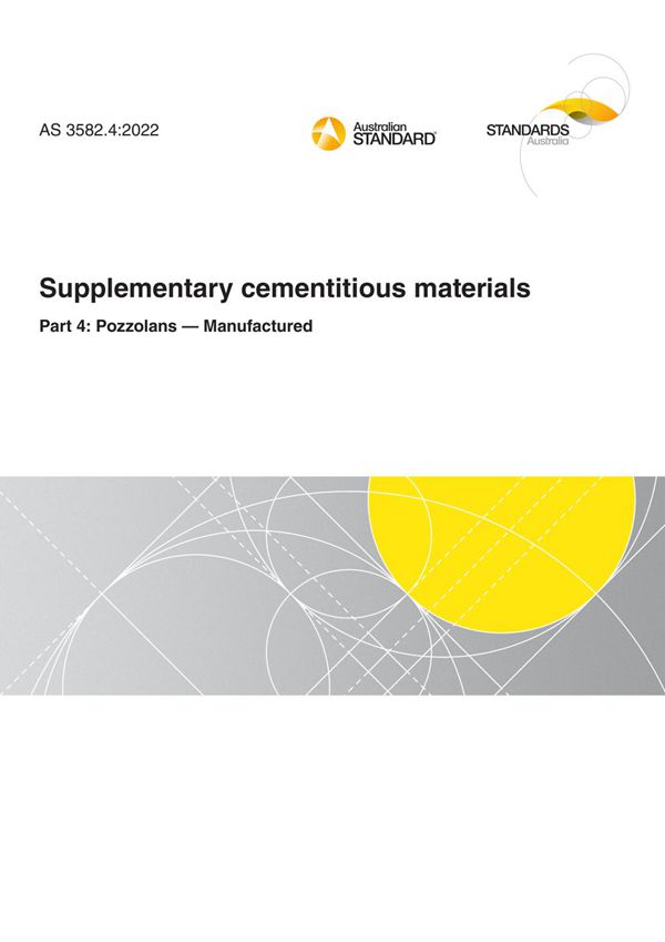 AS 3582.4-2022 辅助胶凝材料 第4部分 制造的火山灰