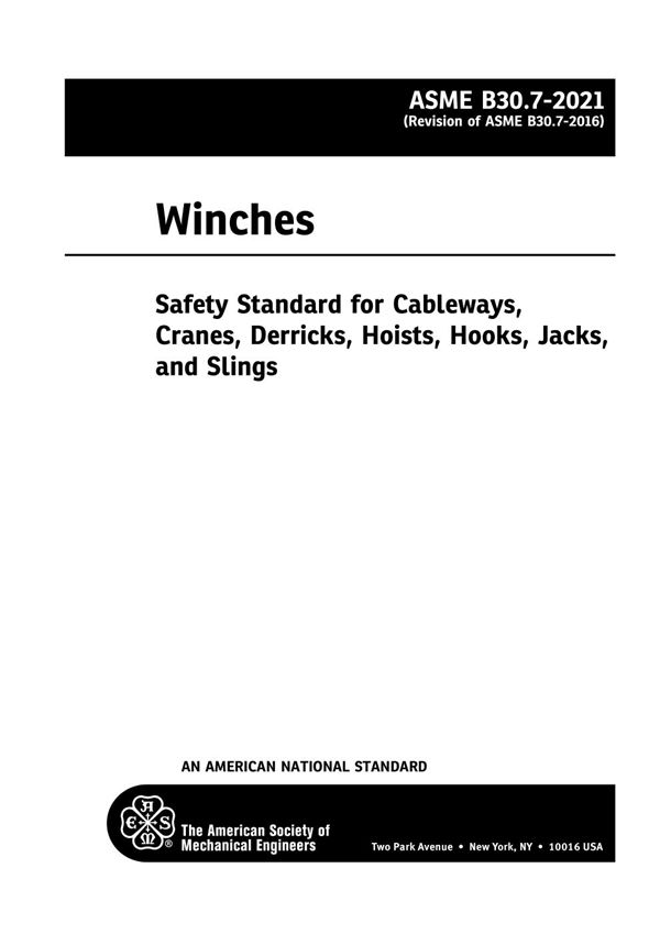 ASME B30.7-2021 绞车