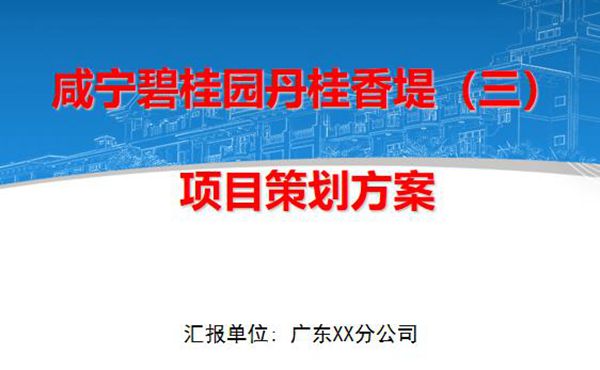 高层住宅工程项目策划方案(ppt,79页)