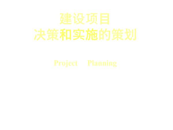 建设项目决策和实施策划(107页)