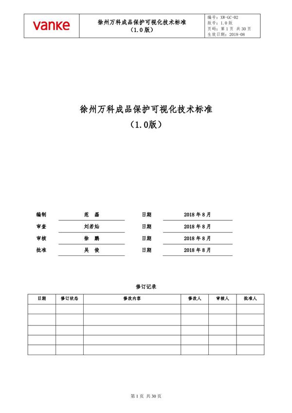 成品保护可不是面子工程万科装修及水电安装阶段成品保护可视化技术标准，30页