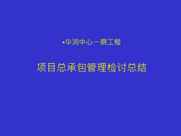XX中心项目总结