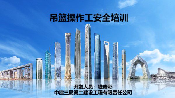 中建吊篮操作工安全培训(PPT)