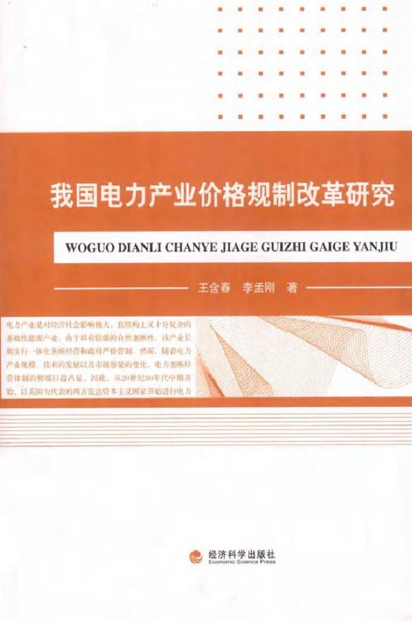 我国电力产业价格规制改革研究