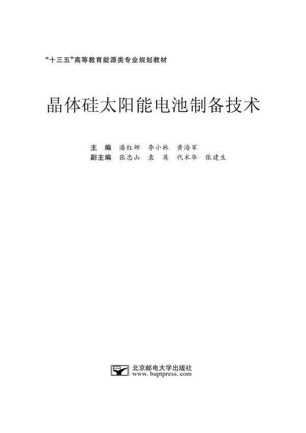 晶体硅太阳能电池制备技术