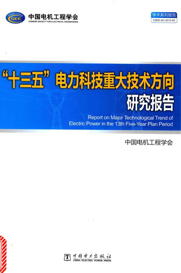 十三五 电力科技重大技术方向研究报告 中国电机工程学会 (2015版)