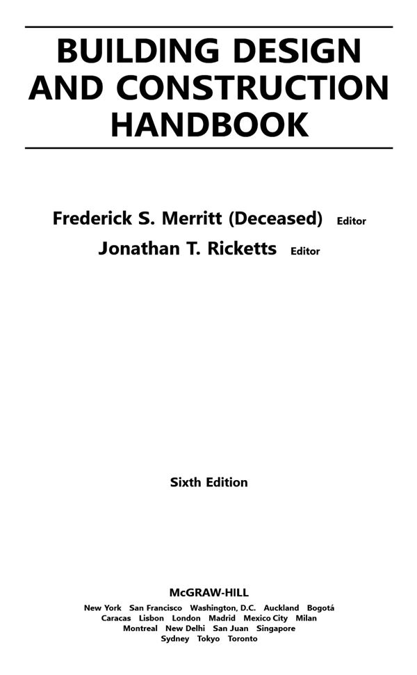 英文版 建筑设计与施工手册Building design and construction handbook