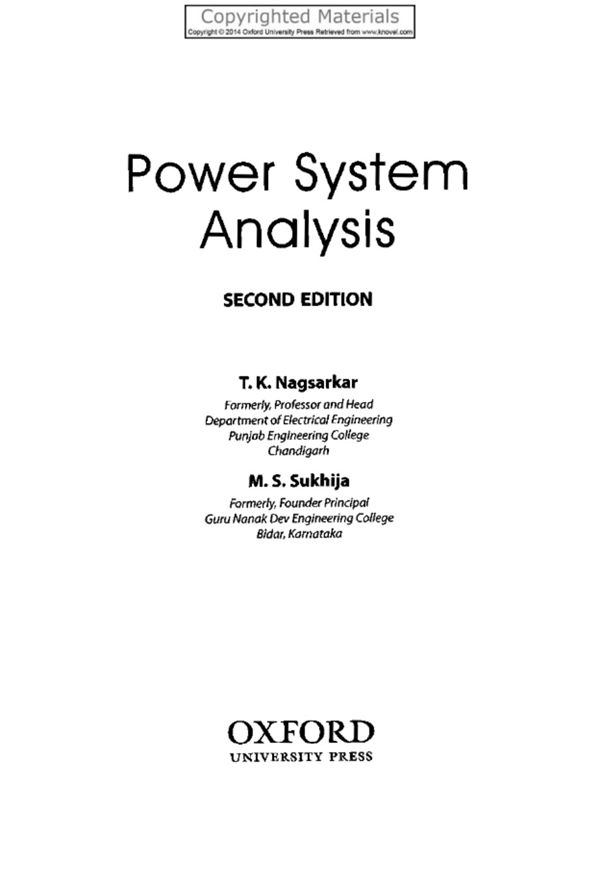 英文版 电力系统分析电力系统分析（第2版） Power System Analysis Power System Analysis 2nd Ed