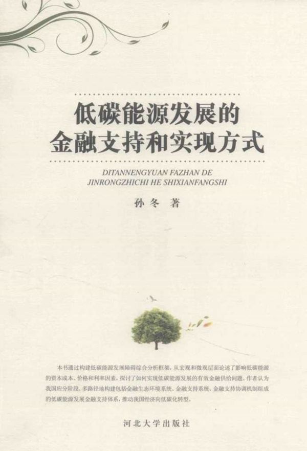 低碳能源发展的金融支持和实现方式 (孙冬)(2013版)