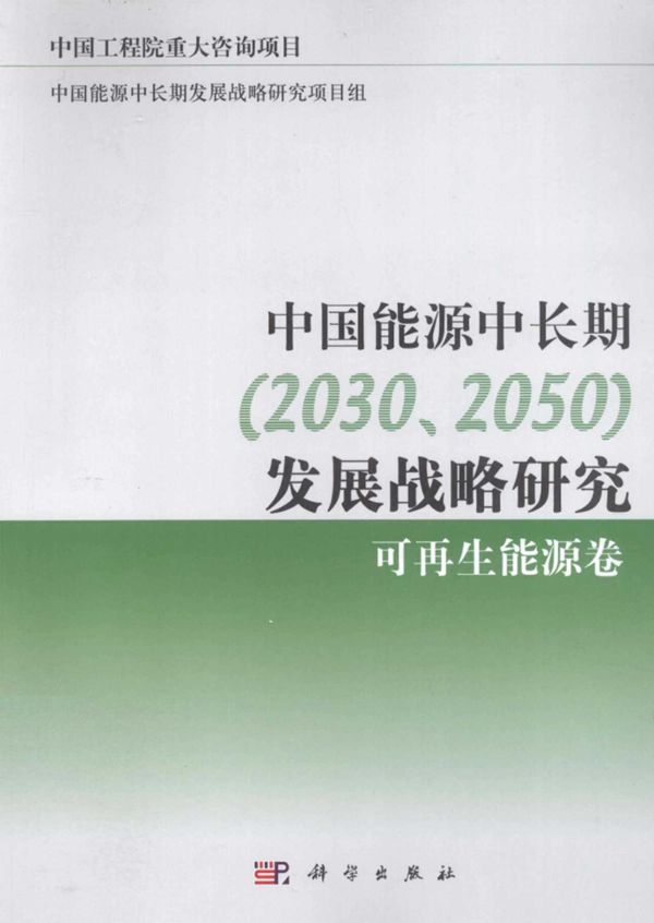 中国能源中长期(2030 2050)发展战略研究 可再生能源卷