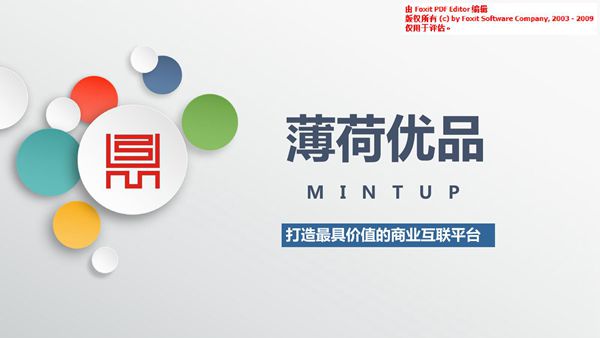 薄荷优品商业计划书