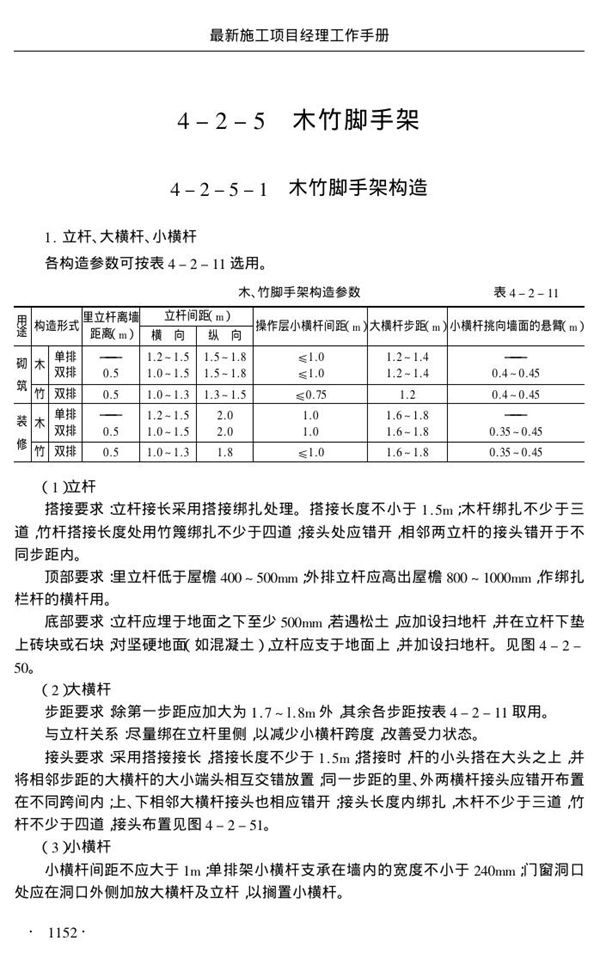 施工项目经理工作手册4-2-5木竹脚手架